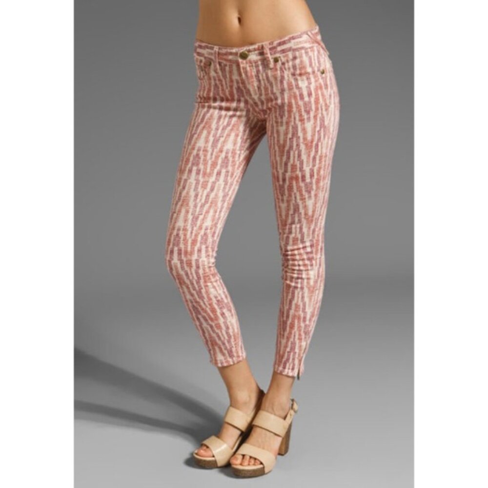 Free People Women's Ikat Print Skinny Crop Jeans, size 24 - Picture 12 of 12